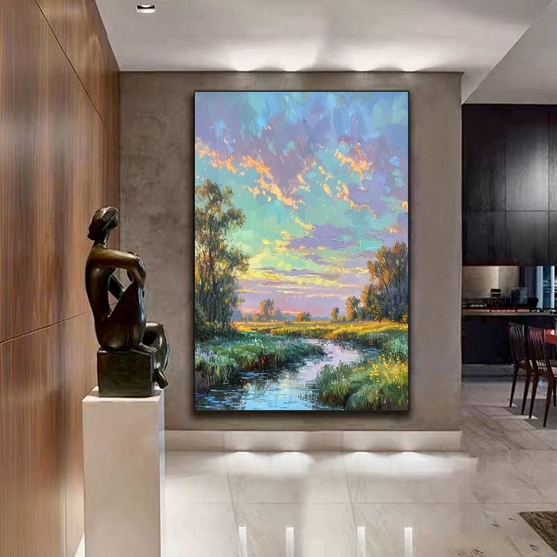 The Golden Meadow — Monet-Inspired, Canvas Art Print