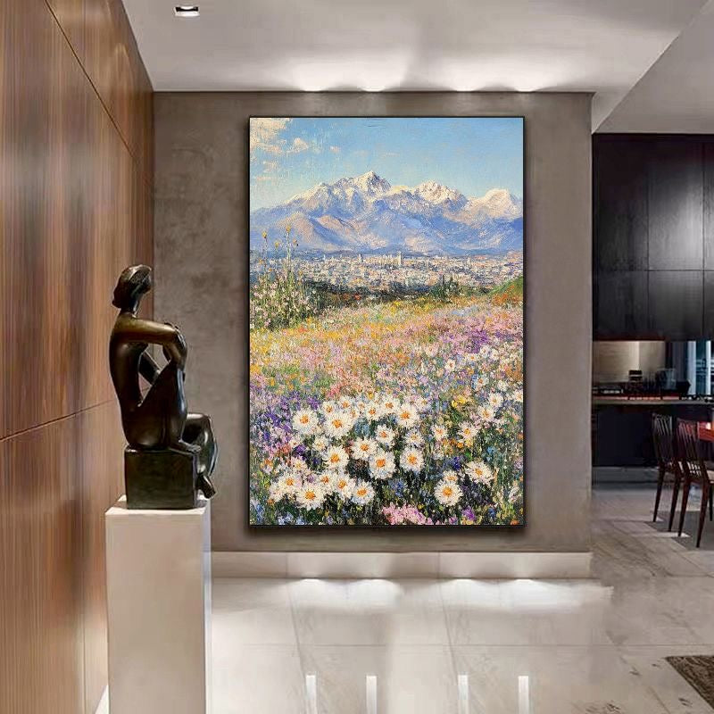 Alpine Bloom — Monet-Inspired, Canvas Art Print