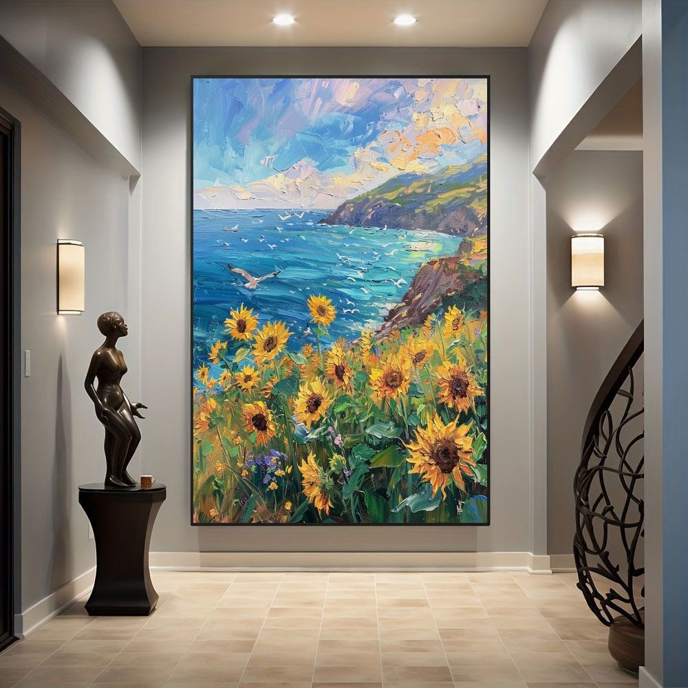 Sunflower Coast — Van Gogh-Inspired, Canvas Art Print