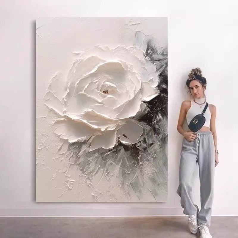 La Rose Blanche — Hand Painted Original