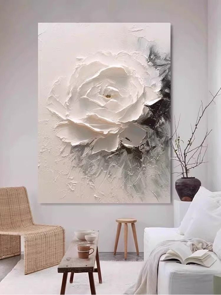 La Rose Blanche — Hand Painted Original
